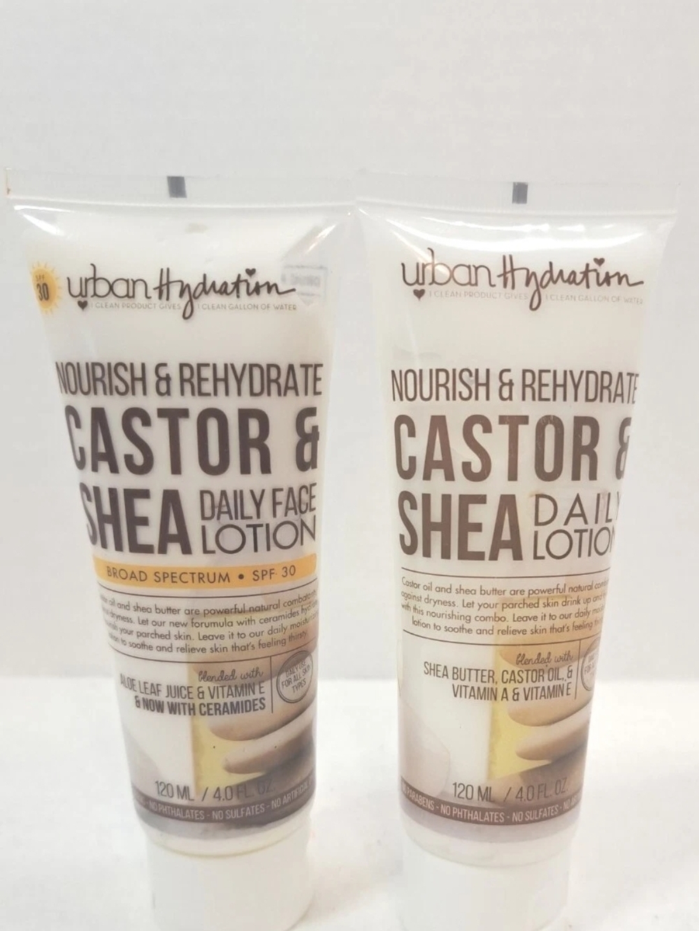 URBAN HYDRATION NOURISH REHYDRATE CASTOR & SHEA MOISTURE LOCKING LOTION- 2 PK
